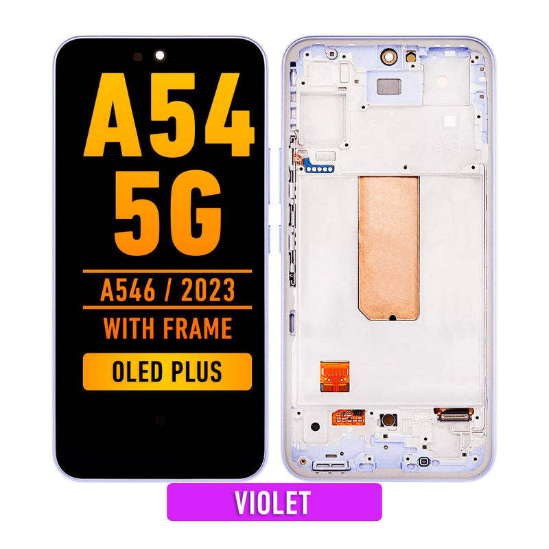 Samsung Galaxy A54 5G (A546 / 2023) OLED Screen Assembly With Frame (OLED PLUS) (Violet)