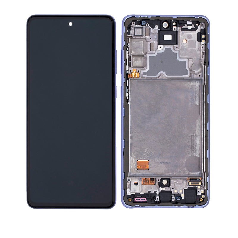 Samsung Galaxy A72 (A725 / 2021) OLED Screen Assembly Replacement With Frame (Refurbished) (Awesome Violet)