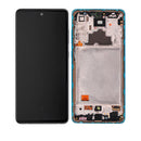 Samsung Galaxy A72 (A725 / 2021) OLED Screen Assembly Replacement With Frame (Refurbished) (Awesome Blue)
