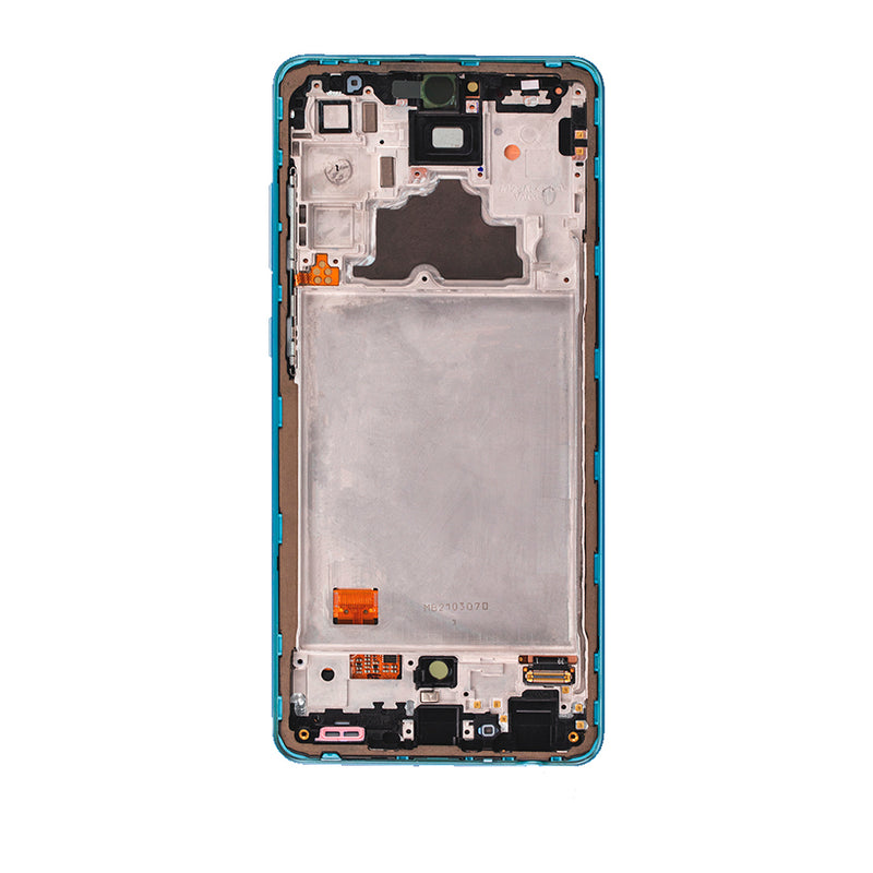 Samsung Galaxy A72 (A725 / 2021) OLED Screen Assembly Replacement With Frame (Refurbished) (Awesome Blue)