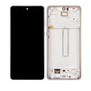 Samsung Galaxy A73 (A736 / 2022) OLED Screen Assembly Replacement With Frame (Refurbished) (White)