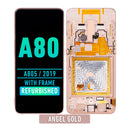 Samsung Galaxy A80 (A805 / 2019) OLED Screen Assembly Replacement With Frame (Refurbished) (Angel Gold)