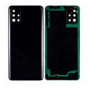 Samsung Galaxy A51 4G (A515 / 2019) Back Glass With Camera Lens And Adhesive (No Logo) (Black)