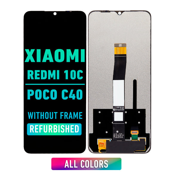 Xiaomi Redmi 10C / Xiaomi Poco C40 LCD Screen Assembly Replacement Without Frame (Refurbished) (All Colors)