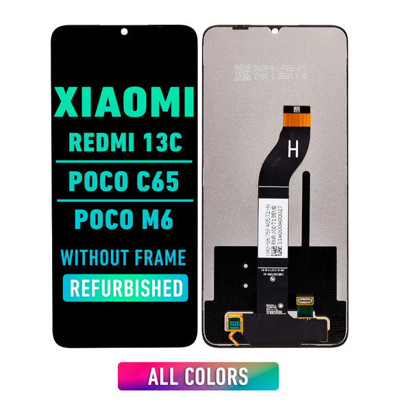 Xiaomi Redmi 13C / Xiaomi Poco C65 / Xiaomi Poco M6 LCD Screen Assembly Replacement Without Frame (Refurbished) (All Colors)