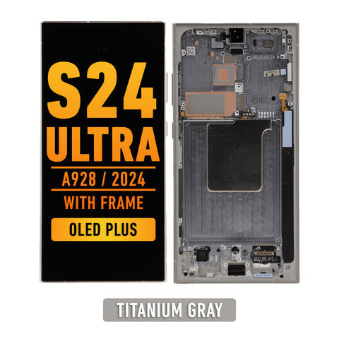 Samsung Galaxy S24 Ultra 5G OLED Screen Assembly Replacement With Frame (OLED PLUS) (Titanium Gray)