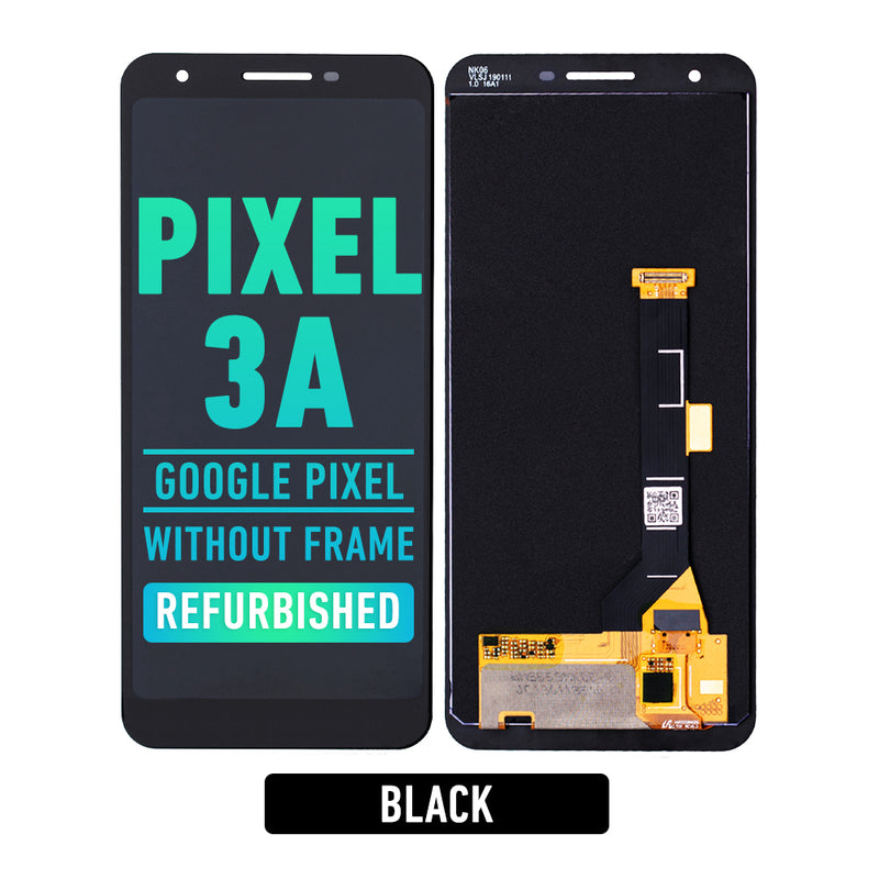 Google Pixel 3A OLED Screen Assembly Replacement Without Frame (Refurbished) (Black)