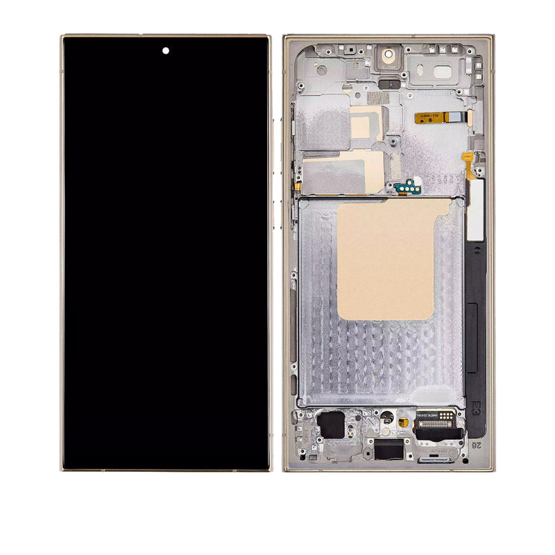 Samsung Galaxy S24 Ultra 5G OLED Screen Assembly Replacement With Frame (Refurbished) (Titanium Yellow)