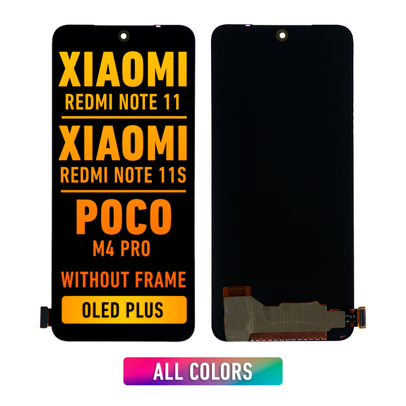 Xiaomi Redmi Note 11 / Redmi Note 11S 4G / Xiaomi Poco M4 Pro 4G LCD Screen Assembly Replacement Without Frame (OLED PLUS) (All Colors)