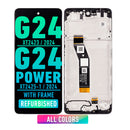 Motorola Moto G24 (XT2423 / 2024) / G24 Power (XT2425-1 / 2024) LCD Assembly With Frame (Refurbished) (All Colors)