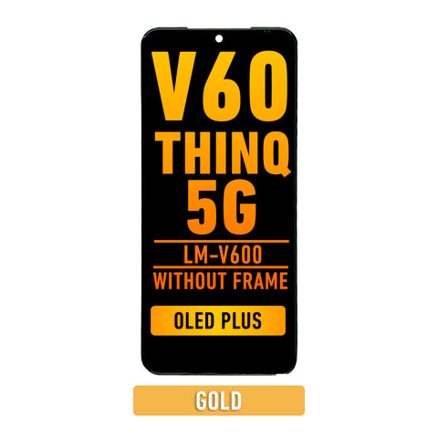 LG V60 ThinQ 5G UW (LM-V600) LCD Screen Assembly Replacement With Frame (Gold)