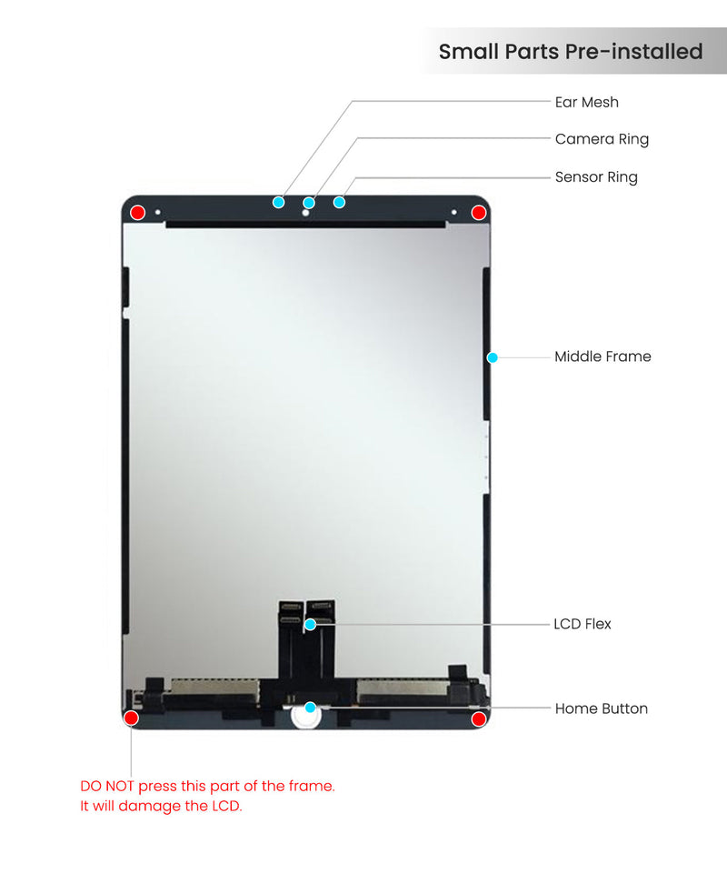 iPad Air 3 10.5 LCD Assembly Replacement With Digitizer (Aftermarket Plus) (White)