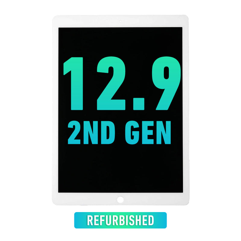 iPad Pro 12.9 (2nd gen / 2017) LCD Screen Assembly Replacement With Digitizer & Daughter Board Flex Pre-Installed (Refurbished Premium) (White)