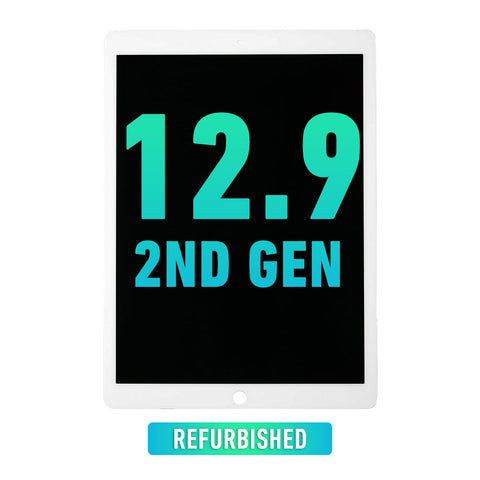 iPad Pro 12.9 (2nd gen / 2017) LCD Screen Assembly Replacement With Digitizer & Daughter Board Flex Pre-Installed (Refurbished Premium) (White)