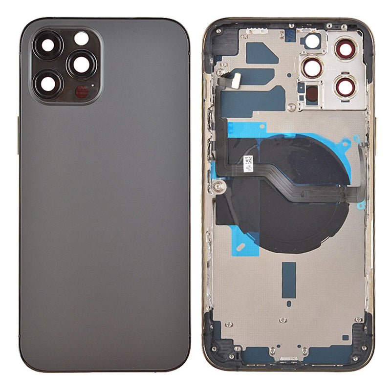 iPhone 12 Pro Max Housing & Back Cover Glass With Small Parts (No Logo) (All Colors)