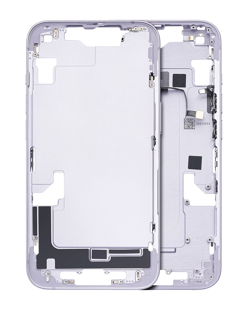 iPhone 14 Mid-frame Housing With Power & Volume Button Replacement (US Version) (Sim Tray Version) (All Colors)