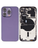 iPhone 14 Pro Housing & Back Cover Glass With Small Parts (US Version) (Sim Tray) (No Logo) (All Colors)
