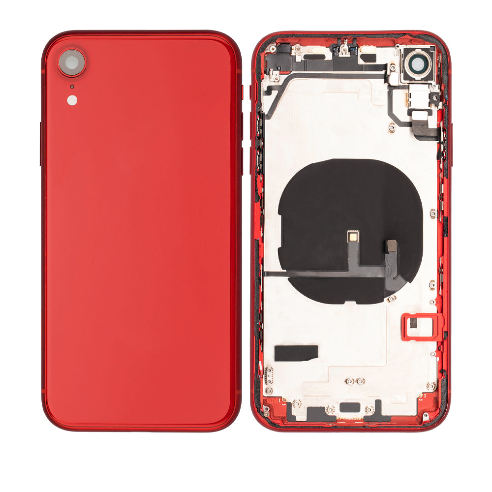 iPhone XR Housing & Back Cover Glass With Small Parts (No Logo) (All C