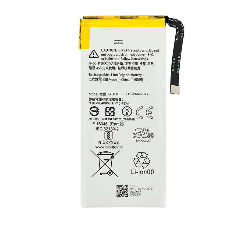 Google Pixel 5 (GD1YQ / GTT9Q) Battery High Capacity Replacement