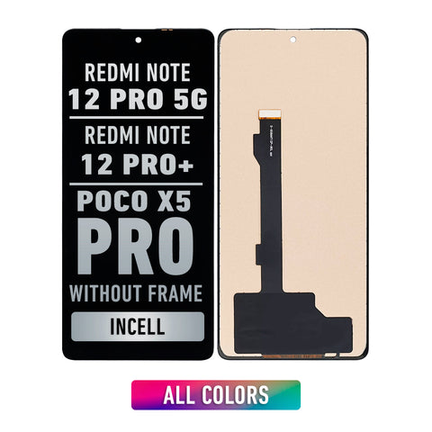 Xiaomi Redmi Note 12 Pro Plus / Redmi Note 12 Pro / Poco X5 Pro LCD Screen Assembly Replacement Without frame (Incell) (All Colors)