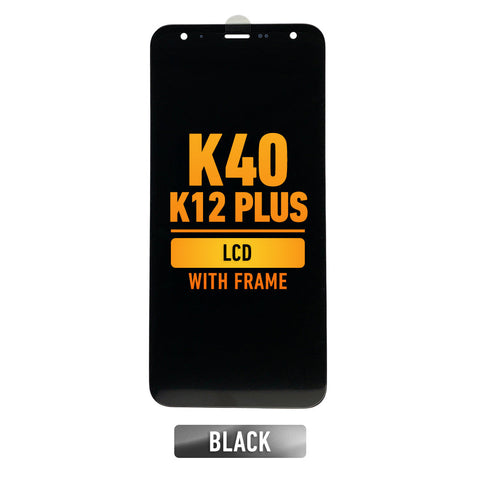 LG K40 / K12 Plus LCD Screen Assembly Replacement With Frame (Single Card Version) (Black)