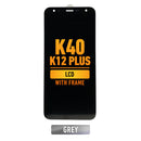 LG K40 / K12 Plus LCD Screen Assembly Replacement With Frame (Single Card Version) (Grey)