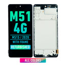 Samsung Galaxy M51 (M515 / 2020) OLED Screen Assembly Replacement With Frame (Refurbished) (All Colors)