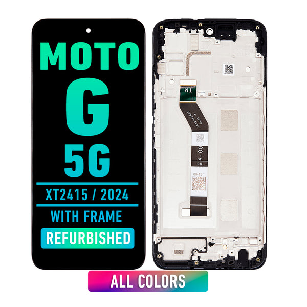 Motorola Moto G Power 5G (XT2415 / 2024) LCD Screen Assembly Replacement With Frame (Refurbished) (All Colors)