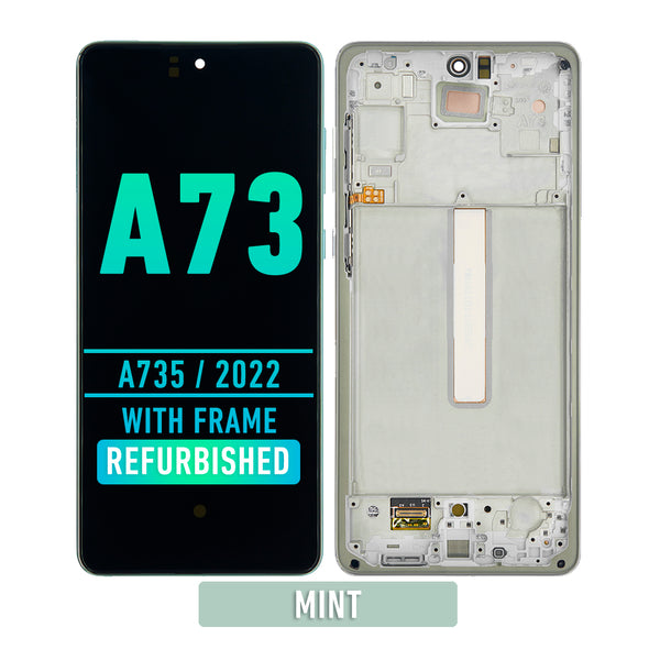 Samsung Galaxy A73 (A735 / 2022) OLED Screen Assembly Replacement With Frame (Refurbished) (Mint)