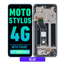 Motorola Moto G Stylus 4G (XT2317-2 / 2023) LCD Screen Assembly Replacement With Frame (Refurbished) (Blue)