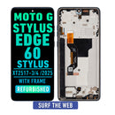 Motorola Moto G Stylus 5G (XT2517-3 /2025) / Edge 60 Stylus (XT2517-4 /2025) OLED Screen Assembly Replacement With Frame (Refurbished) (SURF THE WEB)