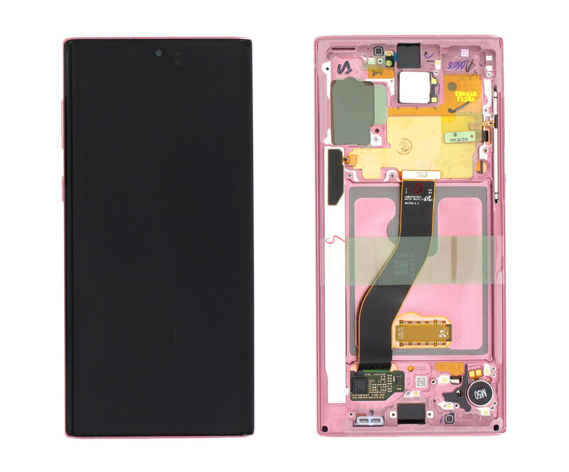 Samsung Galaxy Note 10 OLED Screen Assembly Replacement With Frame (Refurbished) (Aura Pink)