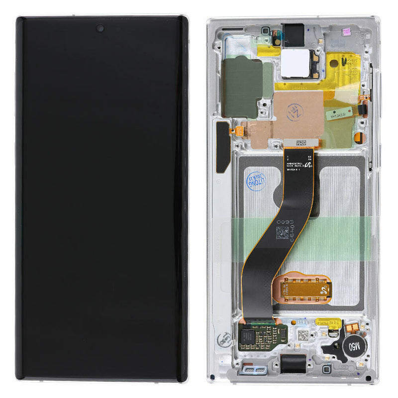 Samsung Galaxy Note 10 OLED Screen Assembly Replacement With Frame (Refurbished) (Aura White)