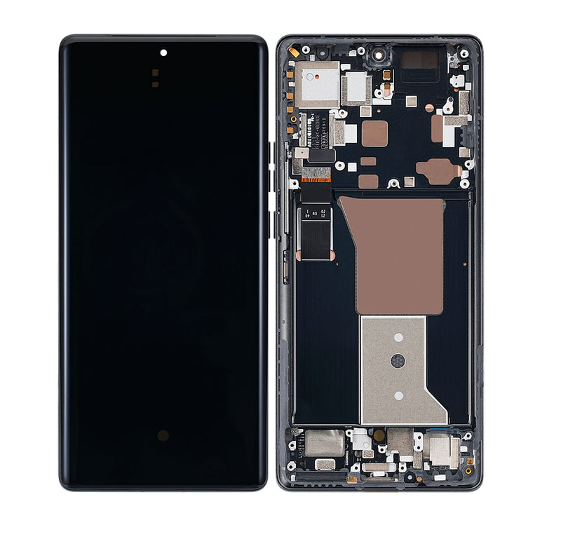 Motorola Moto Edge Plus / Edge 40 Pro (XT2301 / 2023) OLED Assembly With Frame (Refurbished) (Interstellar Black)