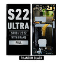 Samsung Galaxy S22 Ultra OLED Screen Assembly Replacement With Frame (Aftermarket Pull) (GOOD) (Phantom Black)