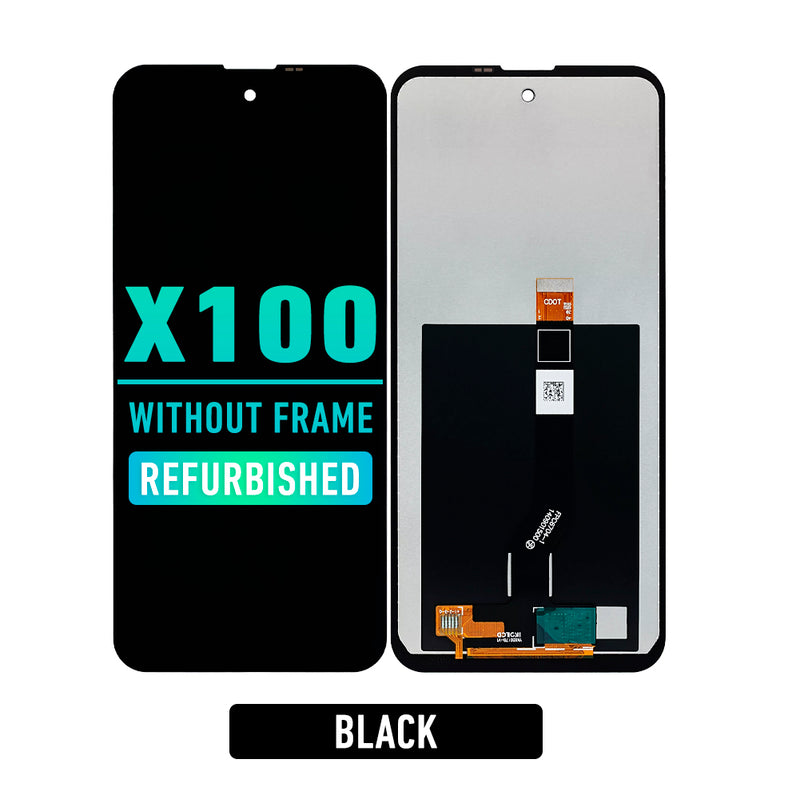 Nokia X100 5G LCD Screen Assembly Replacement Without Frame (Refurbished) (Black)