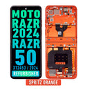 Motorola Razr 2024 / Razr 50 (XT2453 / 2024) OLED Assembly With Frame (Refurbished) (Spritz Orange)