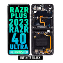 Motorola Moto Razr Plus / Razr 40 Ultra (XT2321 / 2023) OLED Assembly With Frame (Refurbished) (Infinite Black)