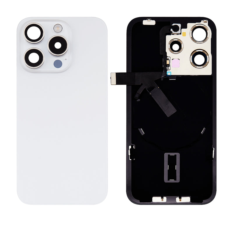 iPhone 15 Pro Back Cover Glass With Steel Plate | Wireless NFC & MagSafe Magnet Pre-installed Replacement (No Logo) (All Colors)