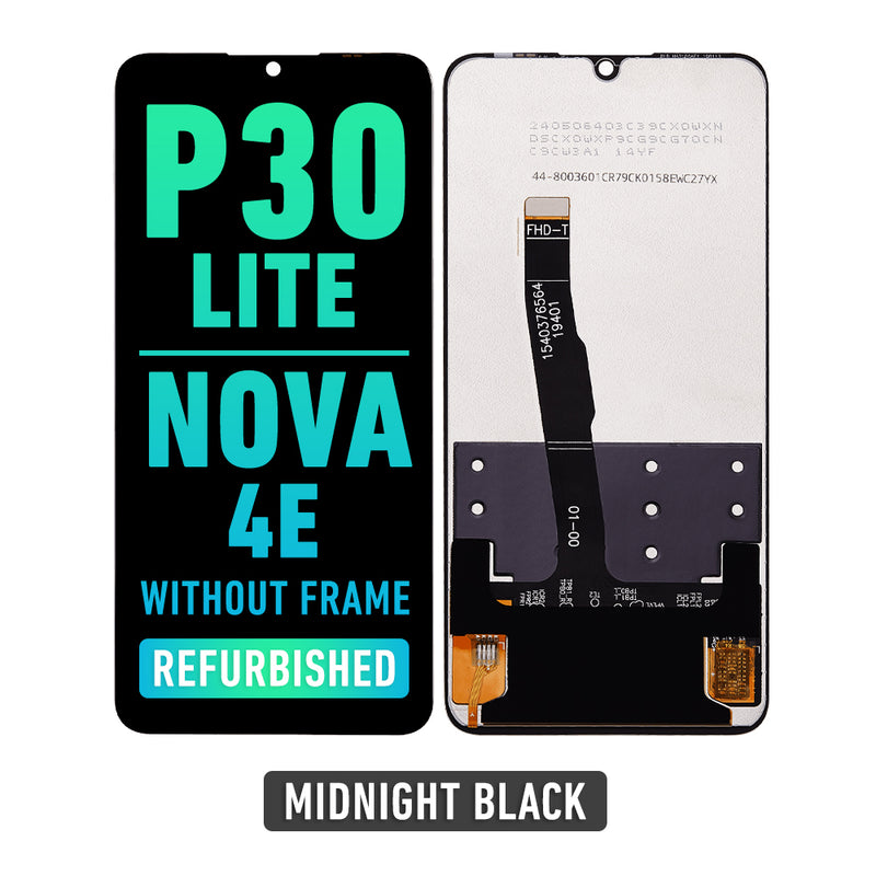 Huawei P30 Lite (2019) / Nova 4E LCD Screen Assembly Replacement Without Frame (Refurbished) (Midnight Black)