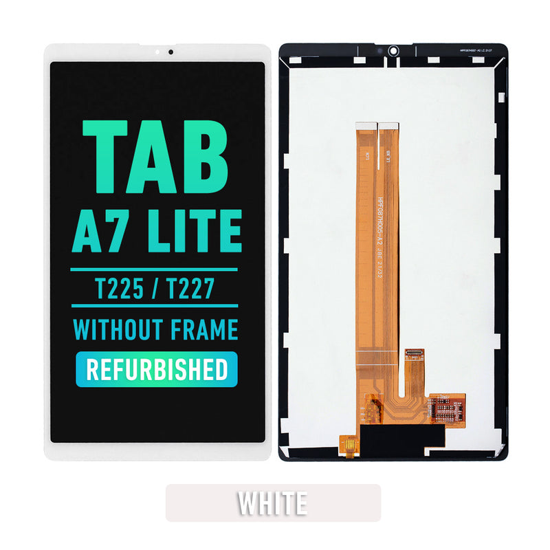 Samsung Galaxy Tab A7 Lite 8.7 (T225 / T227) (4G Version) LCD Screen Assembly Replacement Without Frame (Refurbished) (White)