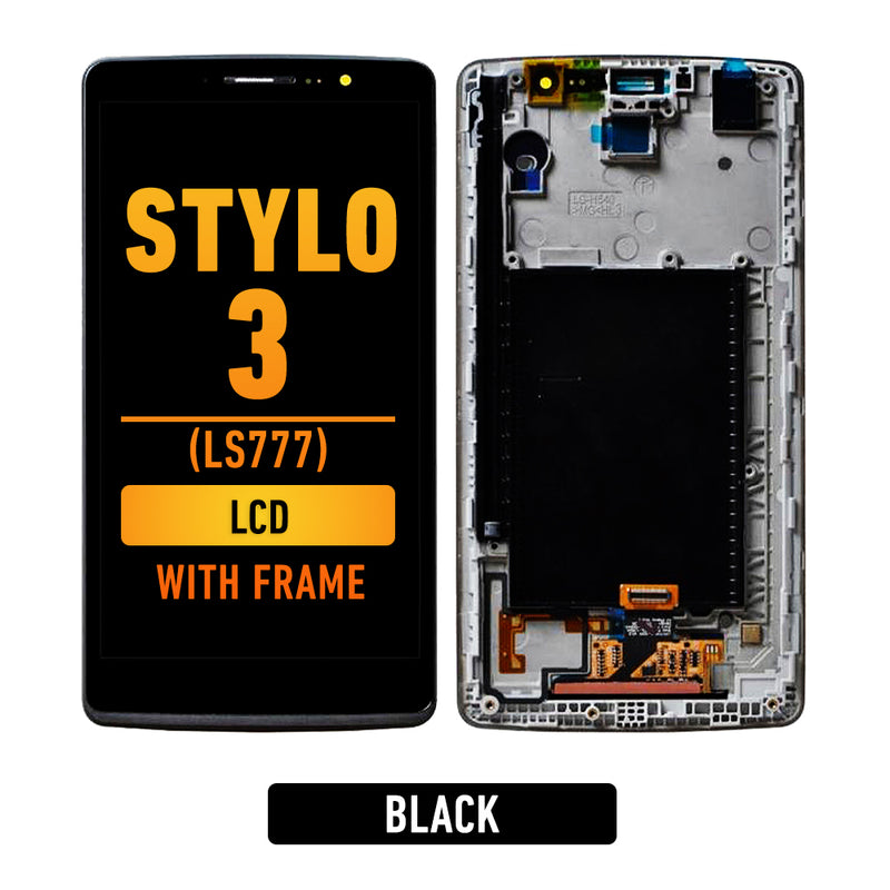 LG Stylo 3 (LS777) LCD Screen Assembly Replacement With Frame (Black)