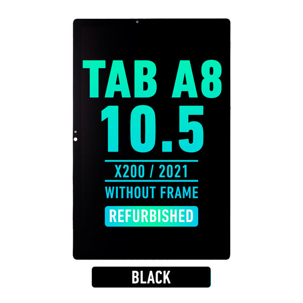 Samsung Galaxy Tab A8 10.5 (2021) (X200 / X205) LCD Screen Assembly Replacement Without Frame (Refurbished) (Black)