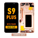 Samsung Galaxy S9 Plus OLED Screen Assembly Replacement With Frame (OLED PLUS) (Sunrise Gold)