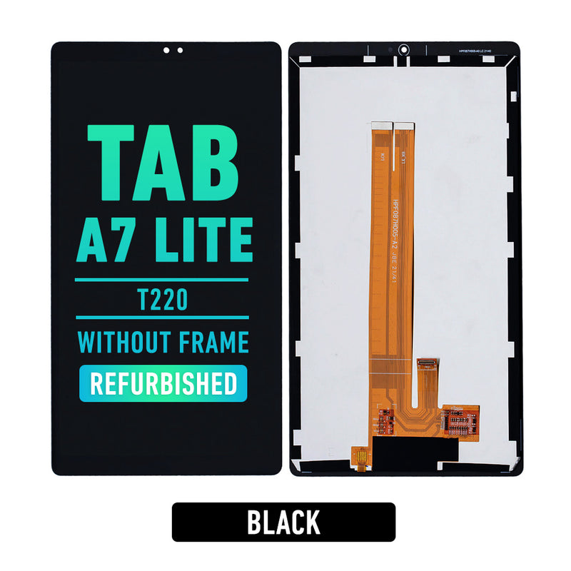 Samsung Galaxy Tab A7 Lite 8.7 (T220) (WIFI Version) LCD Screen Assembly Replacement Without Frame (Refurbished) (Black)