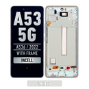 Samsung Galaxy A53 5G (A536 / 2022) LCD Screen Assembly Replacement With Frame (Incell) (White)