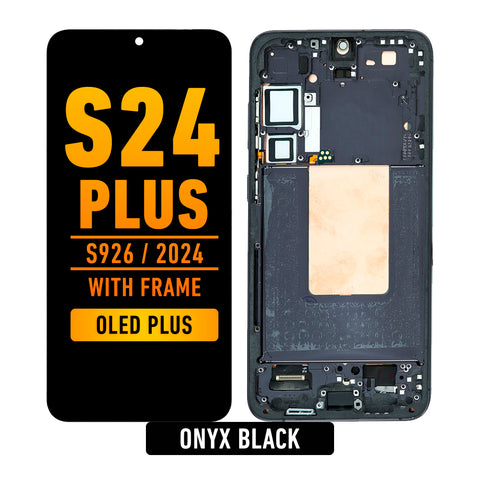 Samsung Galaxy S24 Plus 5G OLED Screen Assembly Replacement With Frame (OLED PLUS) (Onyx Black)