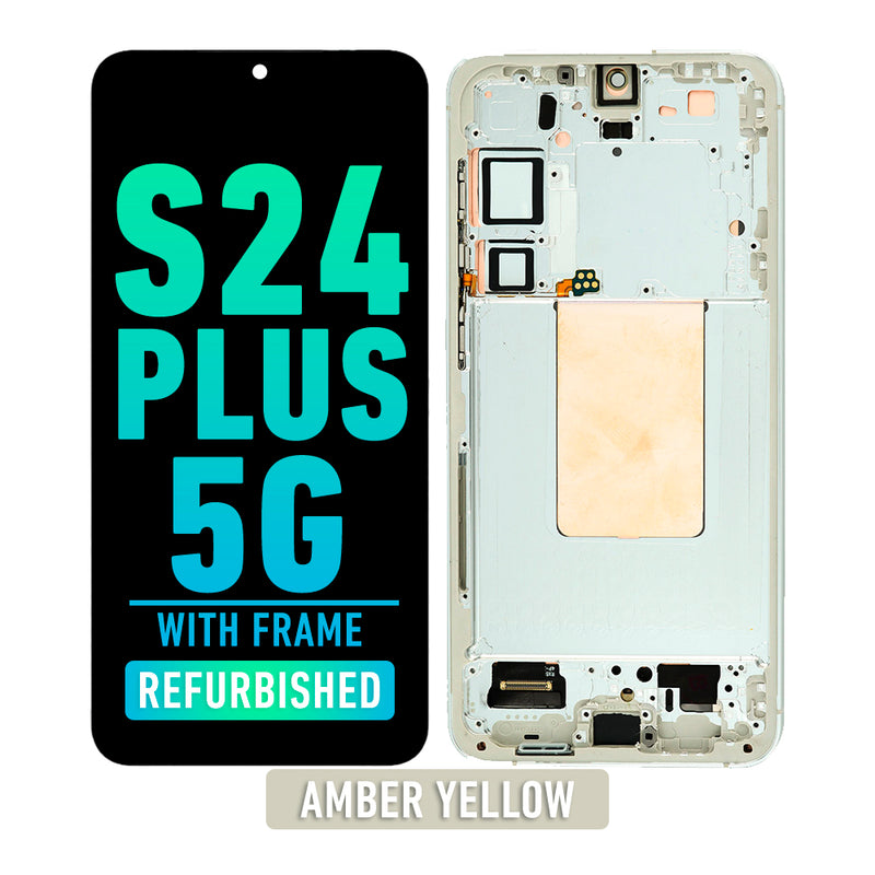 Samsung Galaxy S24 Plus 5G OLED Screen Assembly Replacement With Frame (Refurbished) (Amber Yellow)