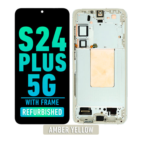 Samsung Galaxy S24 Plus 5G OLED Screen Assembly Replacement With Frame (Refurbished) (Amber Yellow)