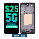Samsung Galaxy S25 5G OLED Screen Assembly Replacement With Frame (Refurbished) (Black / Blue)